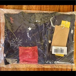 NWT Kyte Baby zipper sleeveless romper, fireworks print